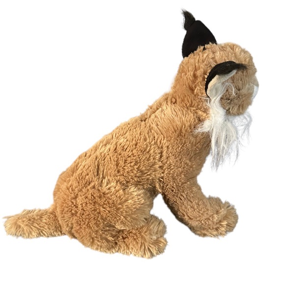 Wildlife Artists Plush Lynx Wild Cat Stuffed Animal Tan White Toy Lovey Soft 12" - Picture 4 of 6